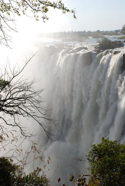 First Sight of Victoria Falls