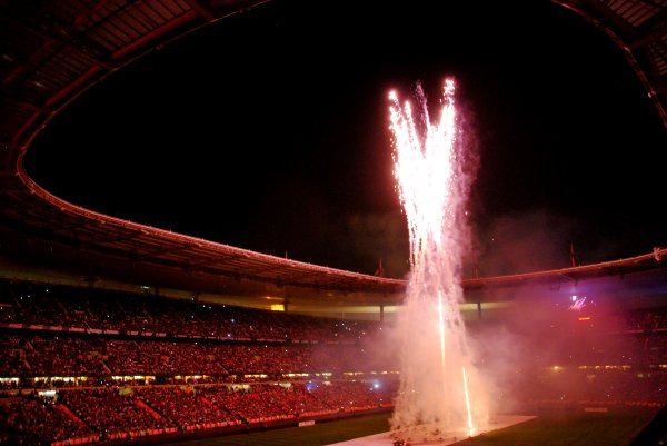 fireworks in the stadium