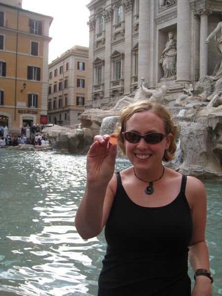 At trevi fountain