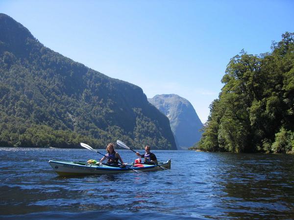 Kayaking in Doubtful Sound