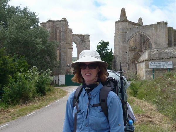 Laura in front of the Ruins of a 15th Century Convent