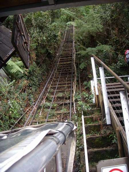 Australia's steepest railway goes down into the valley below