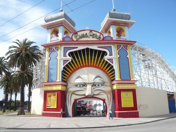 Entrance to Luna Park in St. Kilda