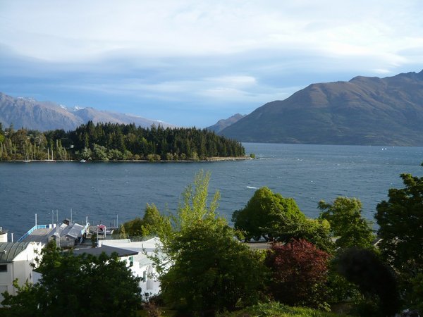 View of Lake Wakatipu from the hostel