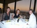 Celebrating my dinner at the rotating restaurant overlooking Perth