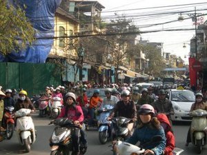 Crazy Hanoi traffic