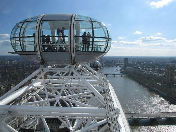 View from inside the London Eye