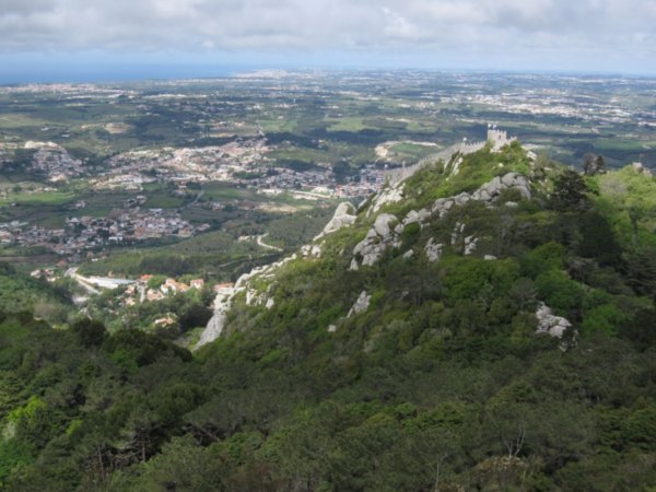 View over the Castle and Sintra in the distance