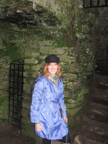 Inside the dungeon at Blarney Castle