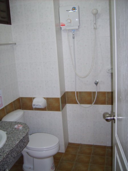 The shower/toilet