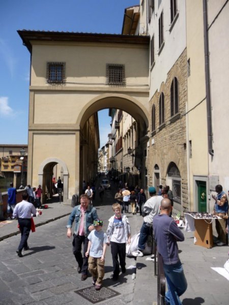 Arcade towards the Ponte Vecchio