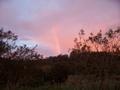 Sunset with rainbow