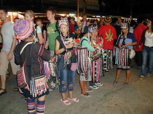 Hilltribes selling at Chiang Mai Night Bazaar