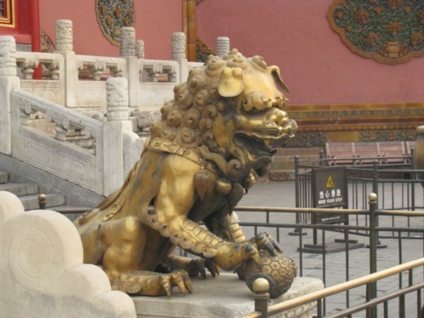 Lion guarding the entrance