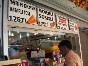 kebap stall with tost sandwiches