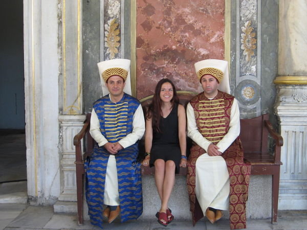 Cheesy pose with Ottomans