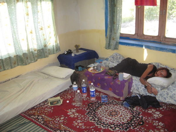 Resting in room, Markha homestay