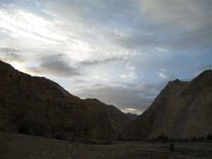 Dawn, with the Markha river
