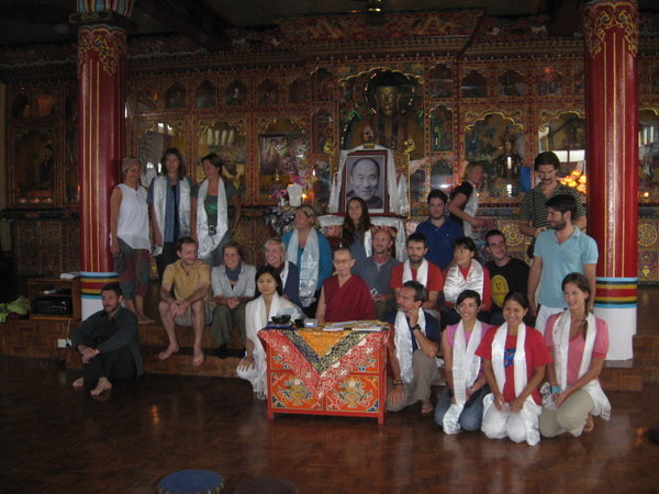 The Venerable Ani Karin and some class members, Kopan Monastery