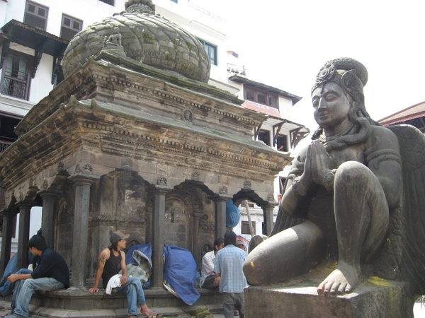 A kneeling Garuda statue, Kathmandu