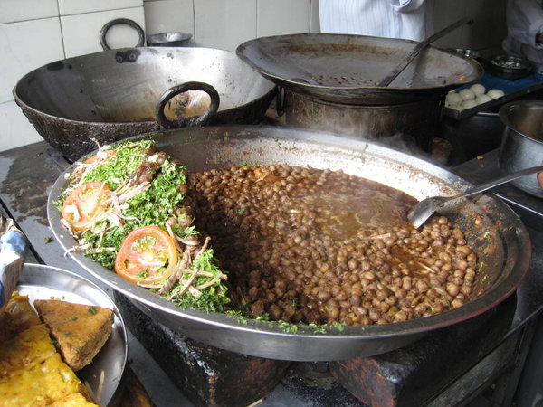 huge pan of beans, shimla