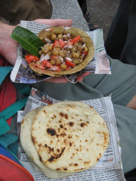 chick pea and chapati street eat