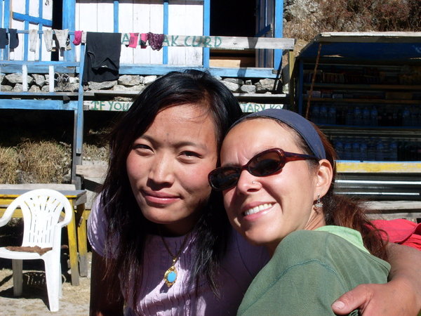Emily and Padme at Gompa village