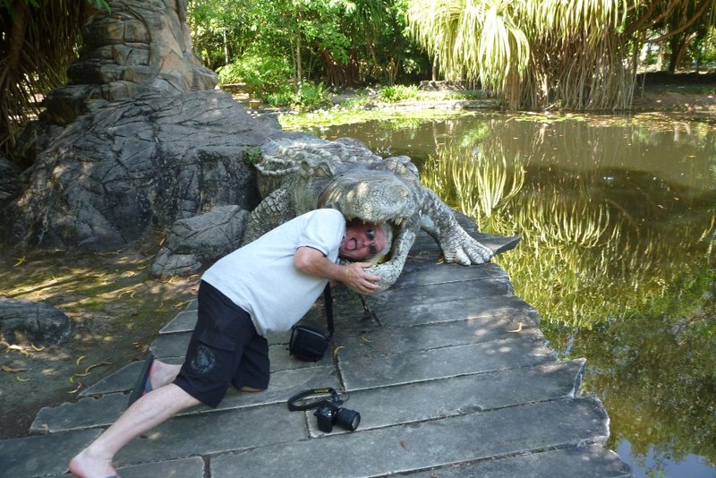 Phil being eaten by a Croc
