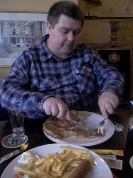 Dad enjoying his meal