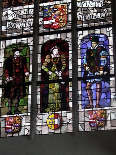 Stain Glass winodws in the Oude Kerk