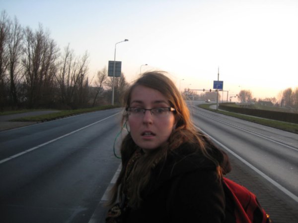 Me waiting by the highway