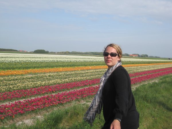 Di and the tulip fields