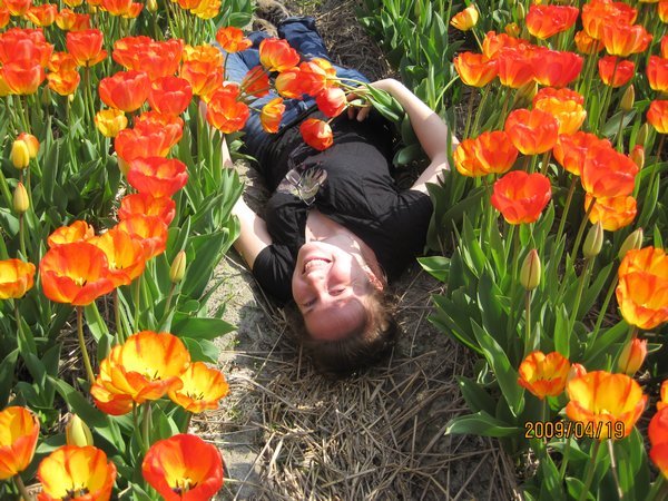 Hey relax Im in the tulips