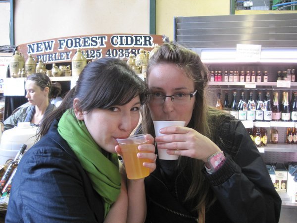 Me and Elissa enjoying cider