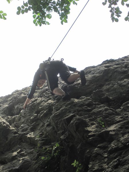 Me doing the climb