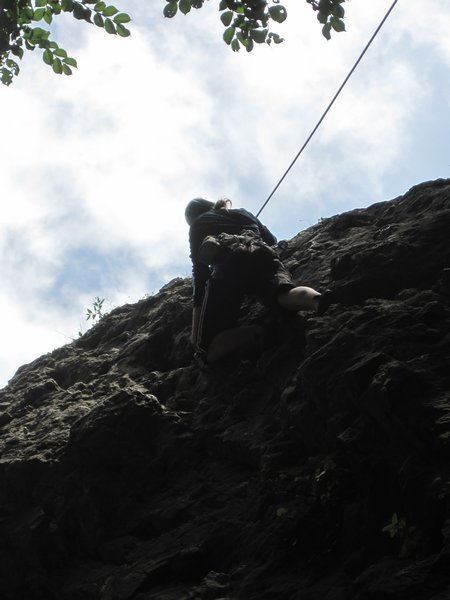 Me climbing to the top