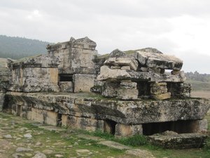 The ruins in Hierapolis, Pamukkale