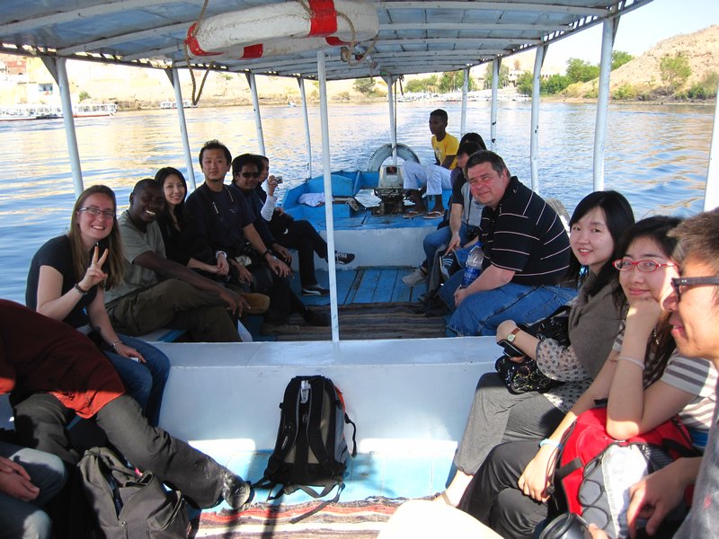 Our crew on the way to Felucca