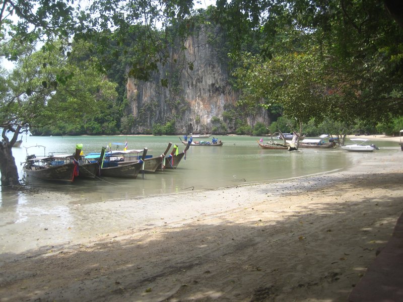 Railay East with 1 2 3 wall in the distance