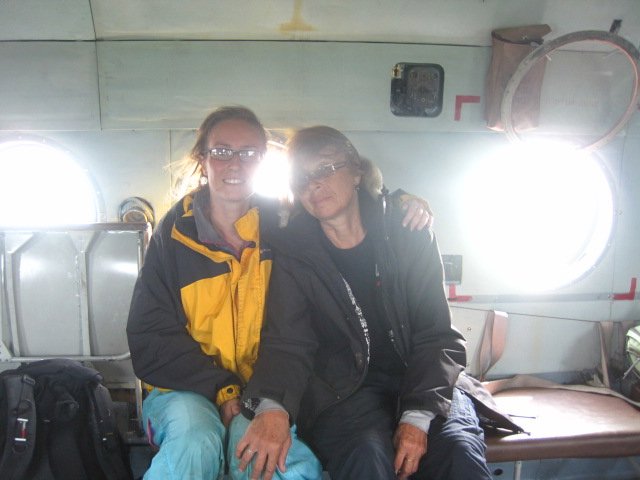Me and mum in the helicopter