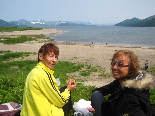 Mum and Galia enjoying the view