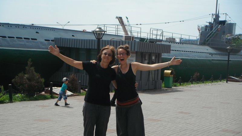 Me and Mum excited to be in Vladivastok
