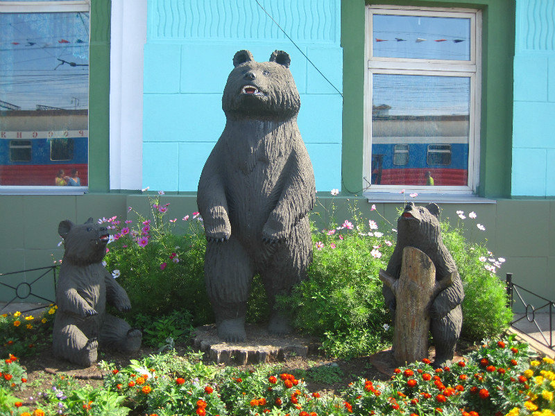 Bears at the Train Station