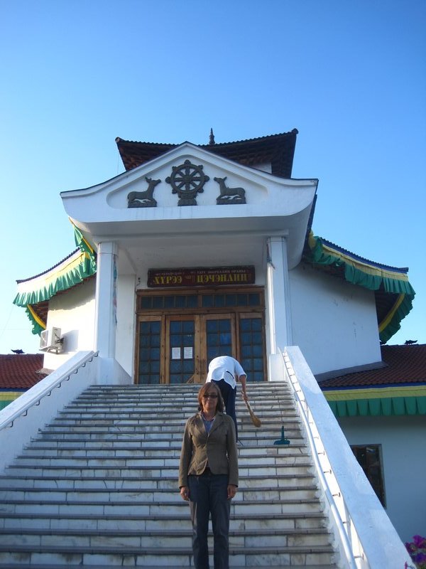 Mum Having Enjoyed the Buddhist Temple