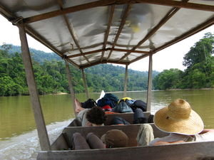 Boot-trip op die Tembeling rivier na Taman Negara