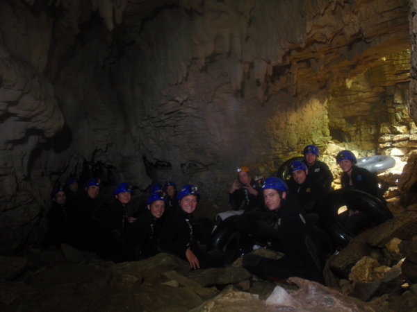 In the cave entrance