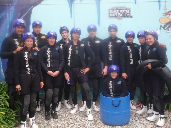 Our group for the Black Water Rafting