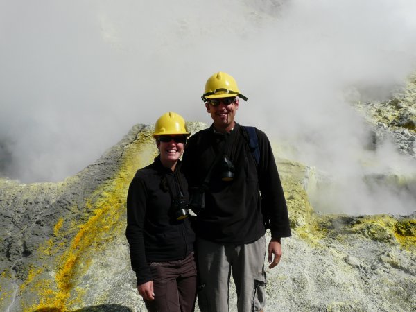 Standing on an active volcano