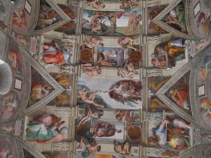 Ceiling in Sistine Chapel