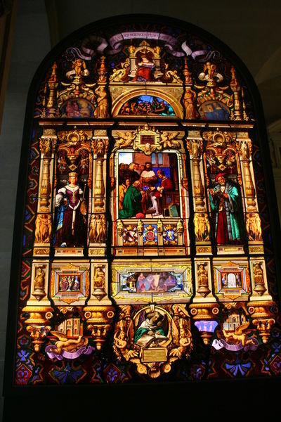 12' tall stained glass...